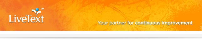 LiveText - Your partner for continuous improvement
